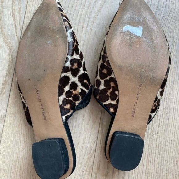 REBECCA MINKOFF Leopard Mule Slides Size 8 - Picture 7 of 11
